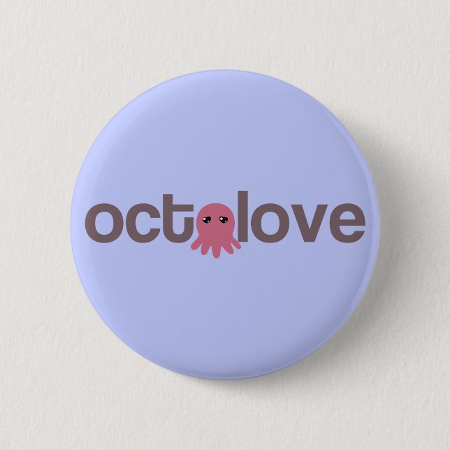 Chapa Redonda De 5 Cm Octolove (Anverso)