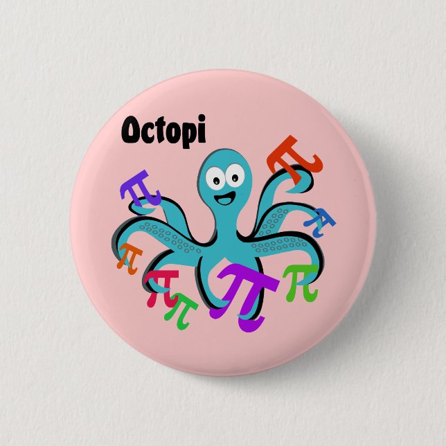 Chapa Redonda De 5 Cm Octopi (Anverso)