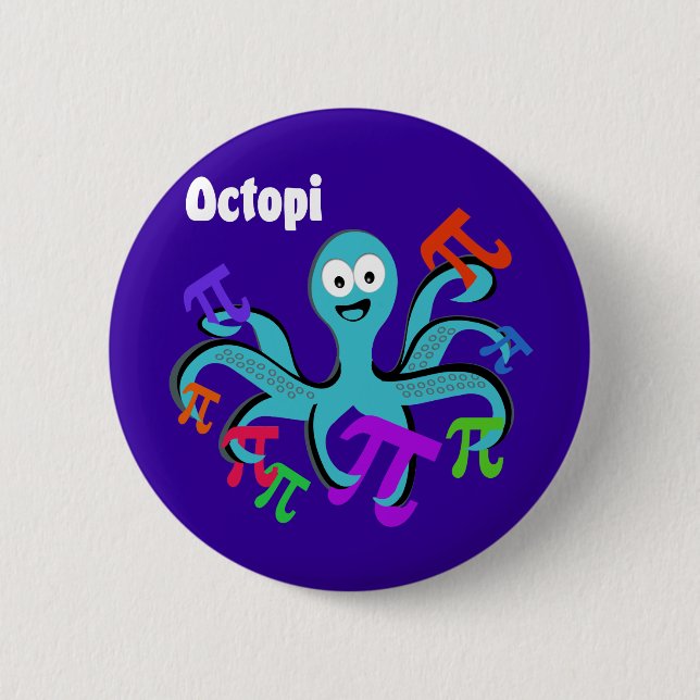 Chapa Redonda De 5 Cm Octopi (Anverso)