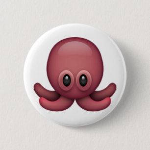 Chapa Redonda De 5 Cm Octopus - Emoji