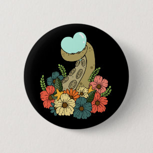 Chapa Redonda De 5 Cm Octopus Tentacle Art