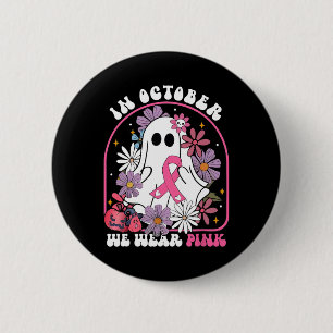 Chapa Redonda De 5 Cm Octubre: Vemos Cáncer De Mama Floral De Fantasma R