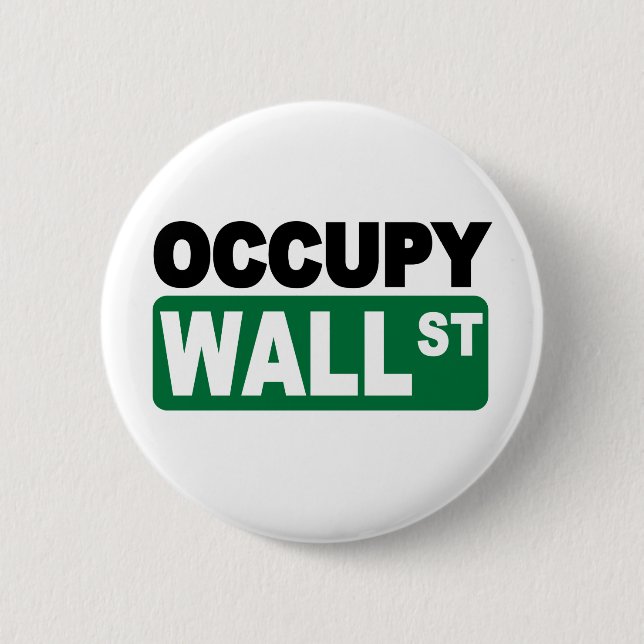 Chapa Redonda De 5 Cm Ocupe Wall Street (Anverso)