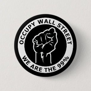 Chapa Redonda De 5 Cm Ocupe Wall Street, nosotros son el 99%
