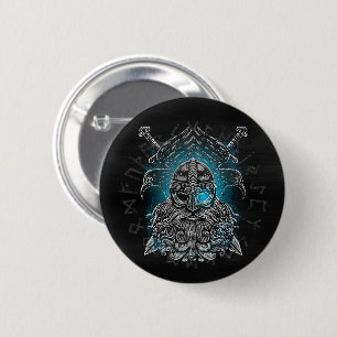 Chapa Redonda De 5 Cm Odin ravens Viking Mythology Valhalla espera