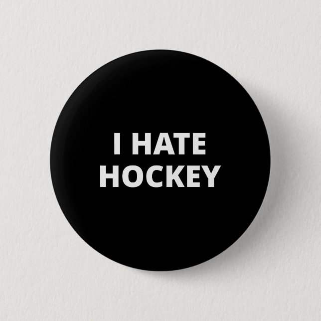 Chapa Redonda De 5 Cm Odio el hockey (Anverso)
