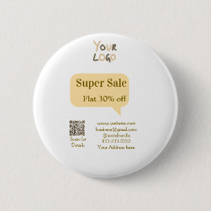 Chapa Redonda De 5 Cm oferta super negocio descuento escanea código QR d