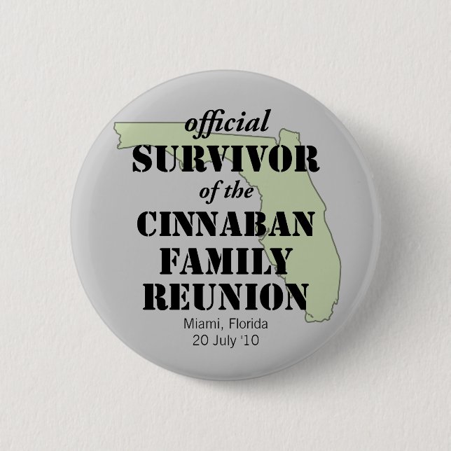 Chapa Redonda De 5 Cm Official Family Reunion Survivor - Florida Green (Anverso)