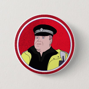 Chapa Redonda De 5 Cm Oficial de policía