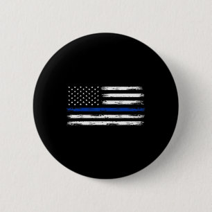 Chapa Redonda De 5 Cm Oficial de policía EEUU bandera americana de EE. U