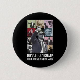 Chapa Redonda De 5 Cm Oficial - Donald Trump Eras