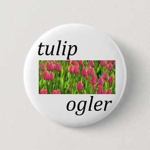Chapa Redonda De 5 Cm Ogler del tulipán