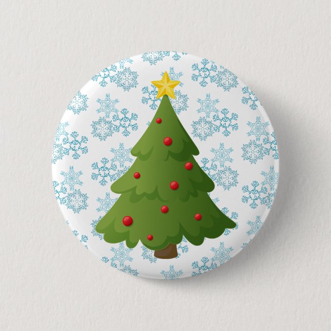 Chapa Redonda De 5 Cm Oh árbol de navidad (Anverso)