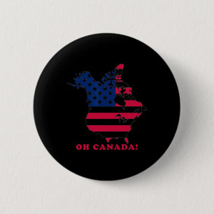 Chapa Redonda De 5 Cm Oh Canadá El 51 Funny Trump del Estado Oh Canadá 2