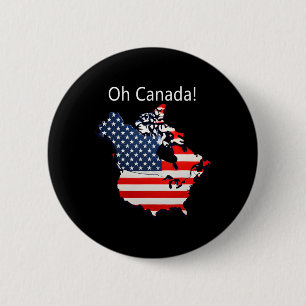 Chapa Redonda De 5 Cm Oh Canadá Funny Trump Canadá Usa Map de los 51 en 