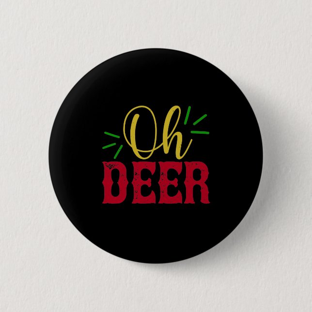 Chapa Redonda De 5 Cm Oh Deer (Anverso)