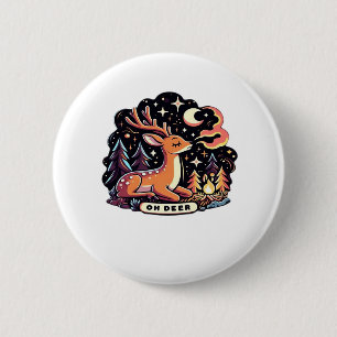 Chapa Redonda De 5 Cm Oh Deer Contemporary Graphic Vibe 