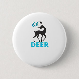 Chapa Redonda De 5 Cm Oh Deer Diseño Minimalista