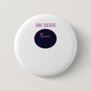 Chapa Redonda De 5 Cm Oh Deer Estética Moderna 