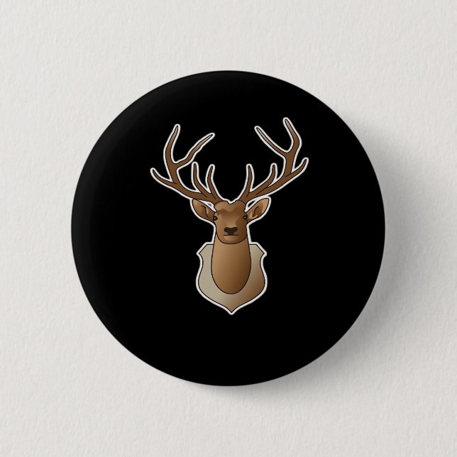 Chapa Redonda De 5 Cm Oh Deer Minimal Design  (Anverso)