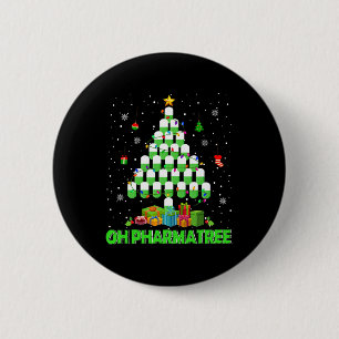 Chapa Redonda De 5 Cm Oh Pharmatree Árbol de Navidad Farmacia Medicación