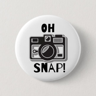 Chapa Redonda De 5 Cm ¡OH SNAP! diseño de cámara divertido
