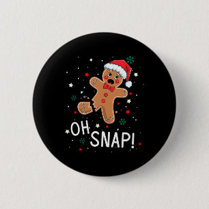 Chapa Redonda De 5 Cm Oh Snap Hombre de Jengibre Lindo Rey de Galleta de