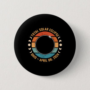 Chapa Redonda De 5 Cm Ohio 2024 Total Eclipse Solar Total Ruta De Totali