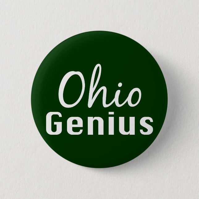 Chapa Redonda De 5 Cm Ohio Genius Gifts (Anverso)