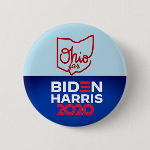 Chapa Redonda De 5 Cm Ohio para Biden Harris 2020