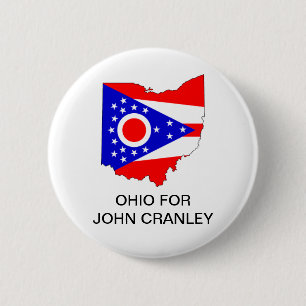 Chapa Redonda De 5 Cm OHIO para JOHN CRANLEY GOVERNOR Button