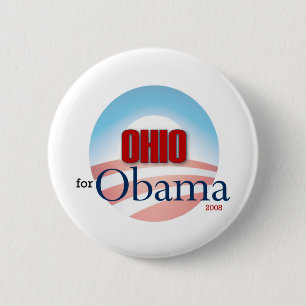 Chapa Redonda De 5 Cm OHIO para Obama