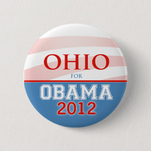 Chapa Redonda De 5 Cm OHIO para Obama 2012