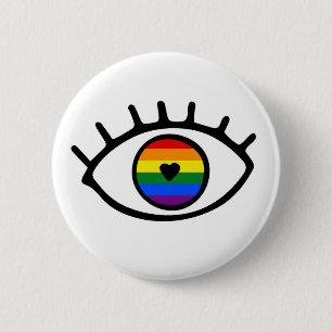 Chapa Redonda De 5 Cm Ojo arcoiris