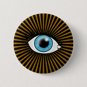 Chapa Redonda De 5 Cm Ojo Azul Solar