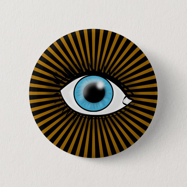 Chapa Redonda De 5 Cm Ojo Azul Solar (Anverso)