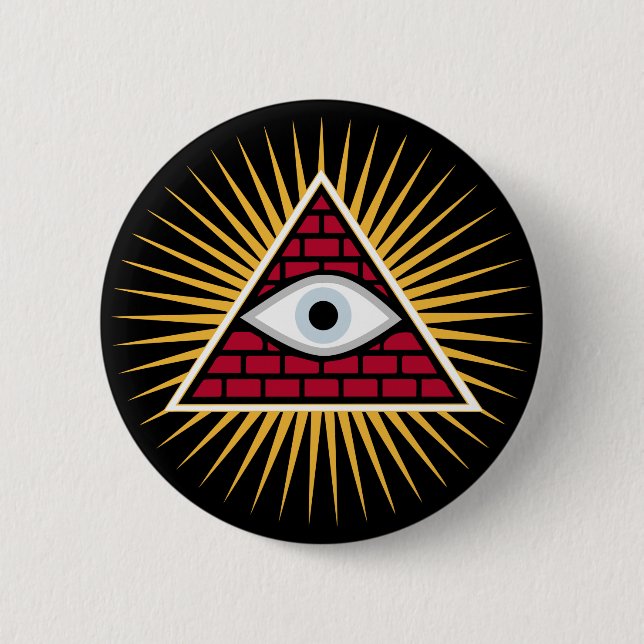 Chapa Redonda De 5 Cm Ojo masónico (Anverso)