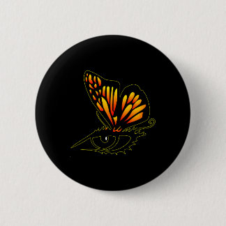 Chapa Redonda De 5 Cm Ojo negro de la mariposa