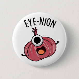 Chapa Redonda De 5 Cm Ojo-nion Funny Onion Pun