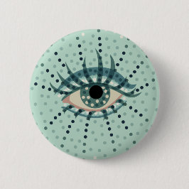 Chapa Redonda De 5 Cm Ojo Raro Con Puntos Resumen Arte Psicodélico