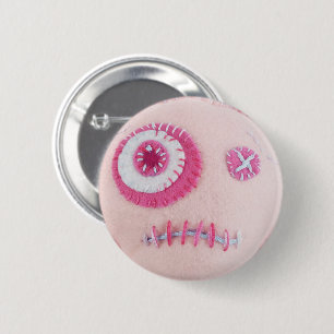 Chapa Redonda De 5 Cm Ojo rosado