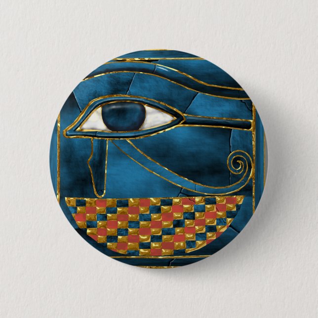 Chapa Redonda De 5 Cm Ojo sagrado de Wedjat de Horus (Anverso)