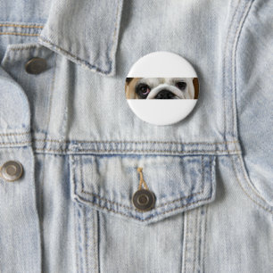 Chapa Redonda De 5 Cm Ojos de Bulldog