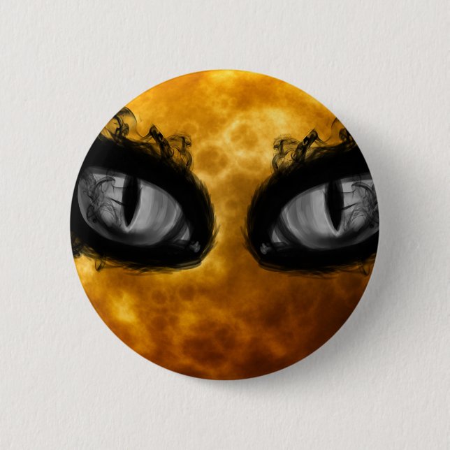 Chapa Redonda De 5 Cm Ojos de Halloween (Anverso)