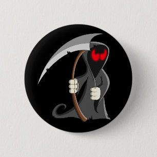 Chapa Redonda De 5 Cm Ojos del rojo de la muerte