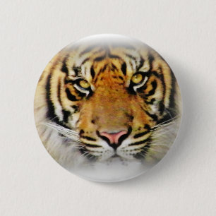 Chapa Redonda De 5 Cm Ojos del tigre, amor.