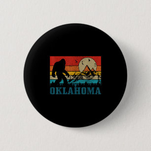 Chapa Redonda De 5 Cm Oklahoma Bigfoot Vintage Montañas Senderismo Campi