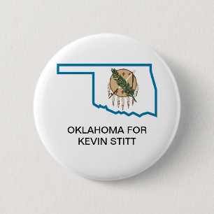 Chapa Redonda De 5 Cm OKLAHOMA for KEVIN STITT Button