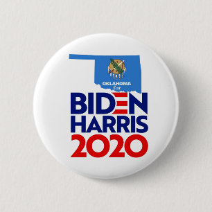 Chapa Redonda De 5 Cm Oklahoma para Biden Harris 2020