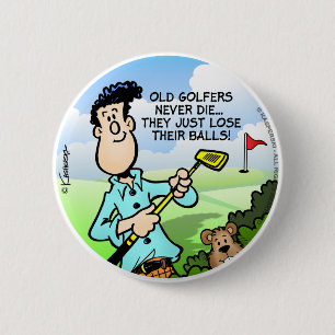 Chapa Redonda De 5 Cm Old Golfer
